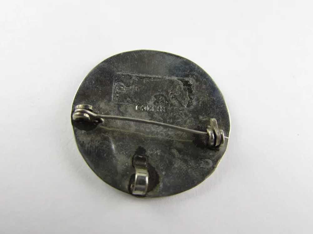 Sterling Silver Mexico Signed Pin or Pendant With… - image 7