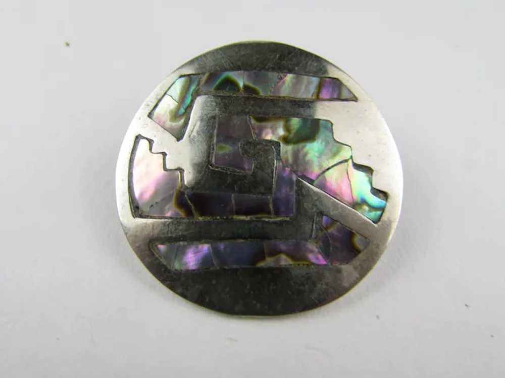 Sterling Silver Mexico Signed Pin or Pendant With… - image 8