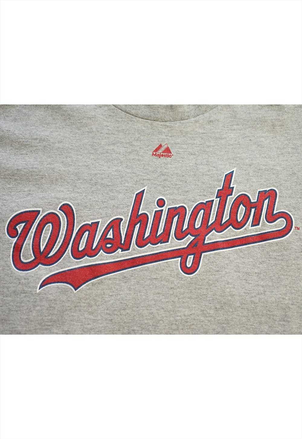 Majestic MLB Vintage Grey Washington Nationals TS… - image 4