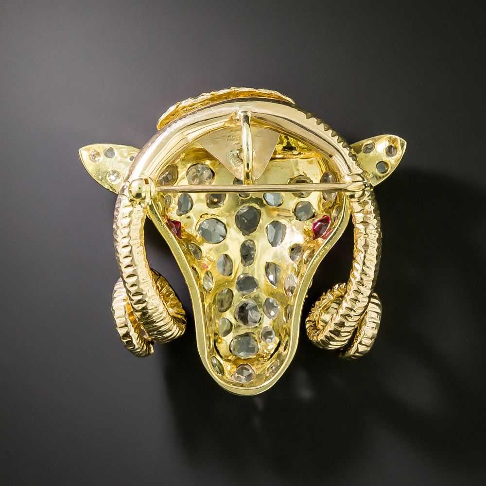 Diamond Ram's Head Pendant/Brooch - image 4