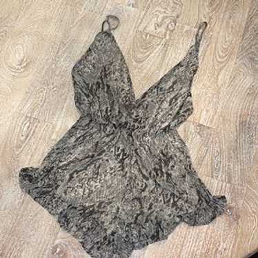 Audrey 3+1 Python Snake Print Romper - image 1