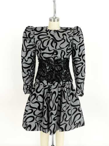 80s Ann Lawrence Party Dress & Jacket Set