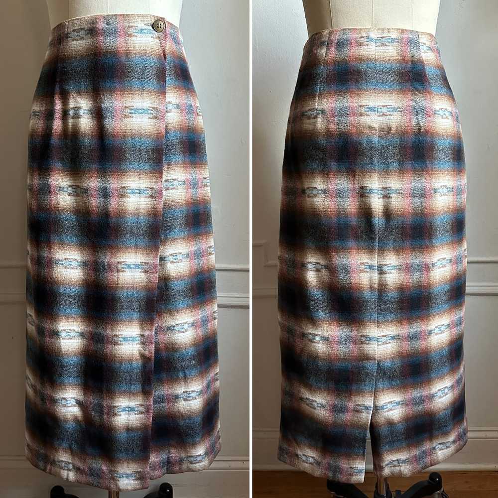 Vintage South West Wrap Maxi Skirt - image 4