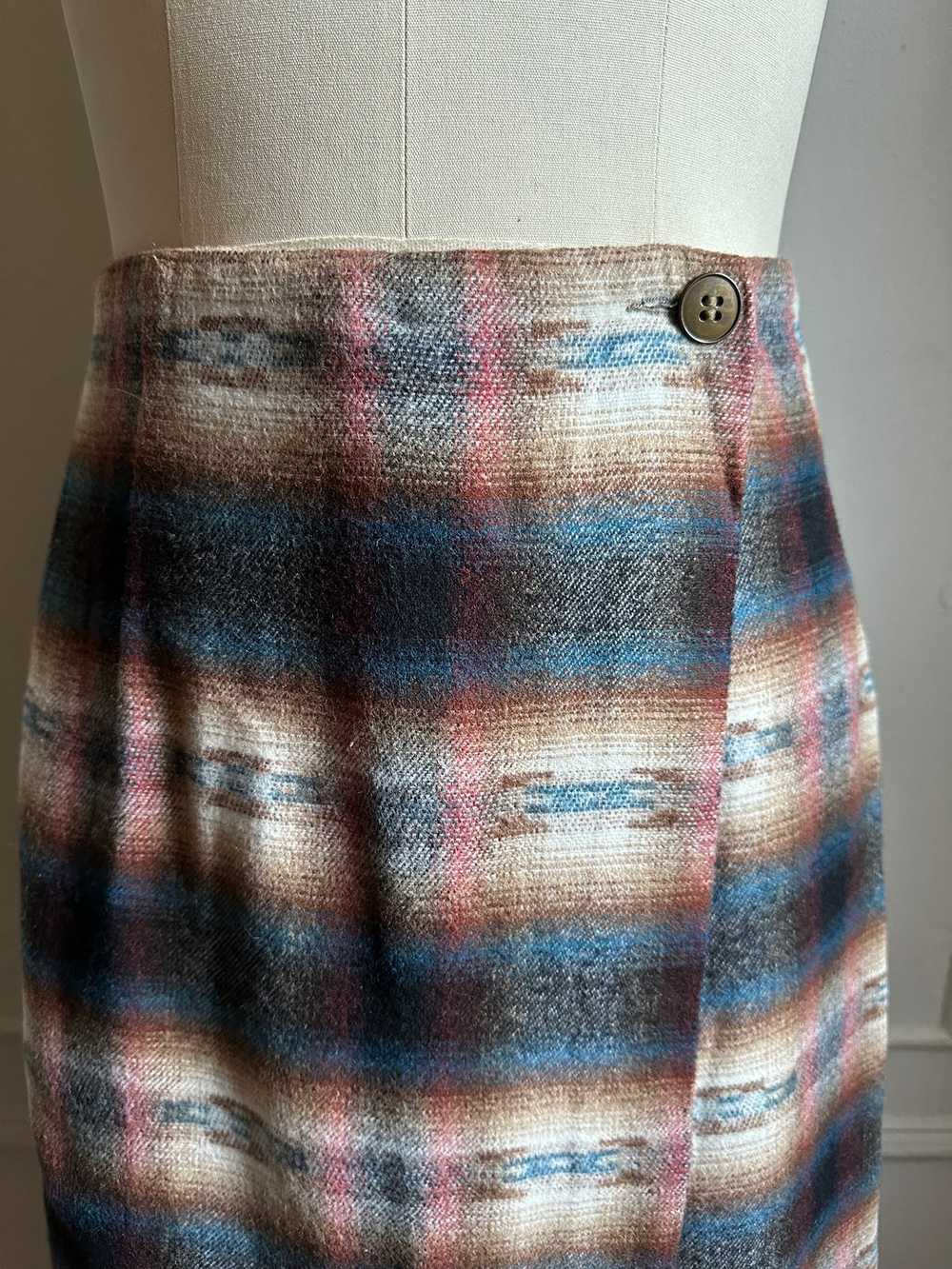 Vintage South West Wrap Maxi Skirt - image 5