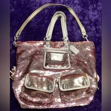 バッグ Coach Poppy Sequin Spotlight Bag Coach Poppy Fashion Sequin Spotlight Shoulder Handbag