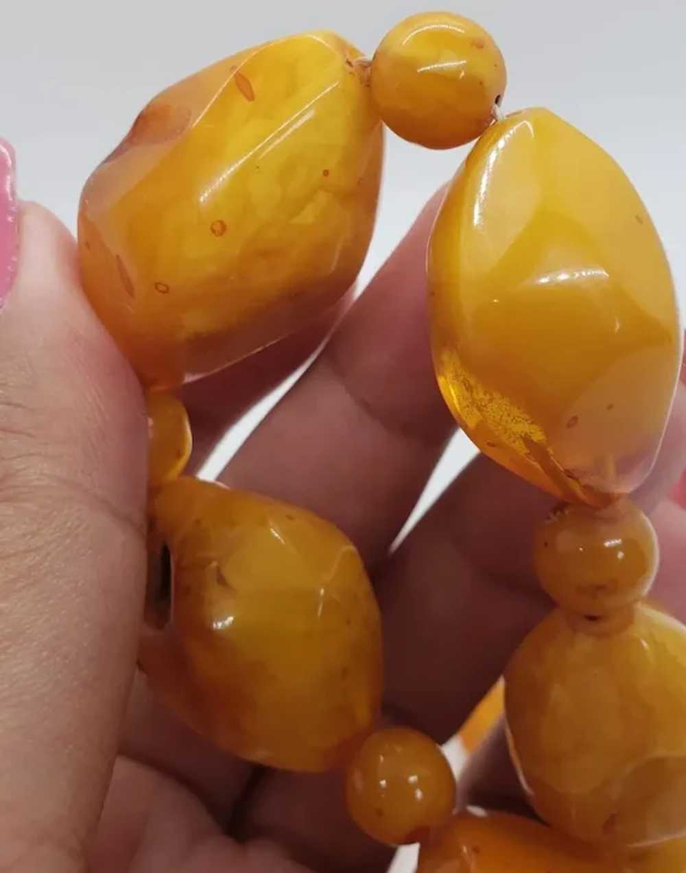 Natural Baltic Butterscotch Eggyolk Amber Necklac… - image 8