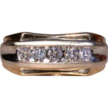 Gentleman's Two Tone Diamond Ring