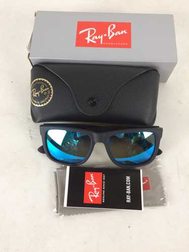 Ray-Ban Justin Sunglasses, Rubber Black Frame, Blu