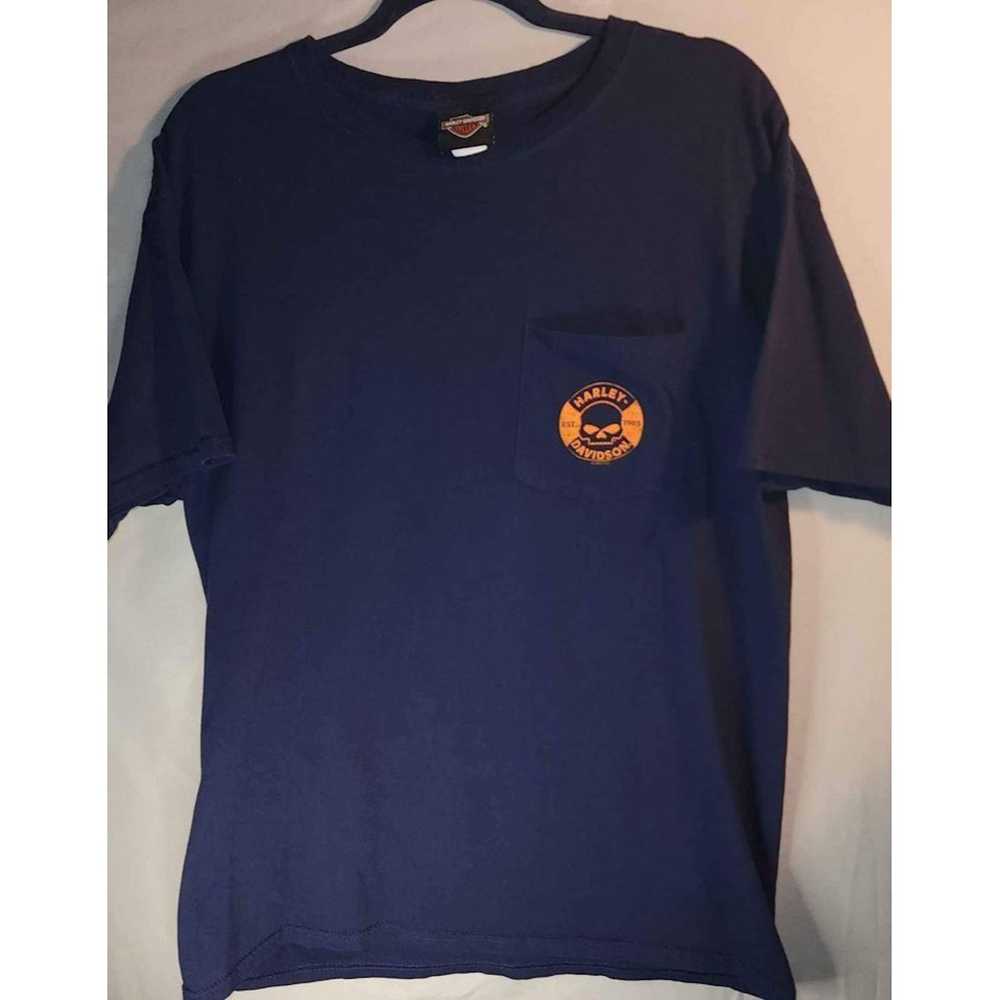 Vintage Mens Large Navy Blue Orange Double Sided … - image 6