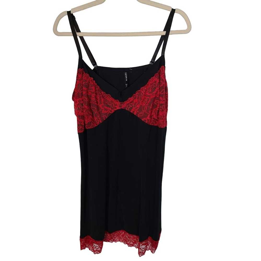 Other Torrid Womens 3X Black Red Lace Sleeveless … - image 1