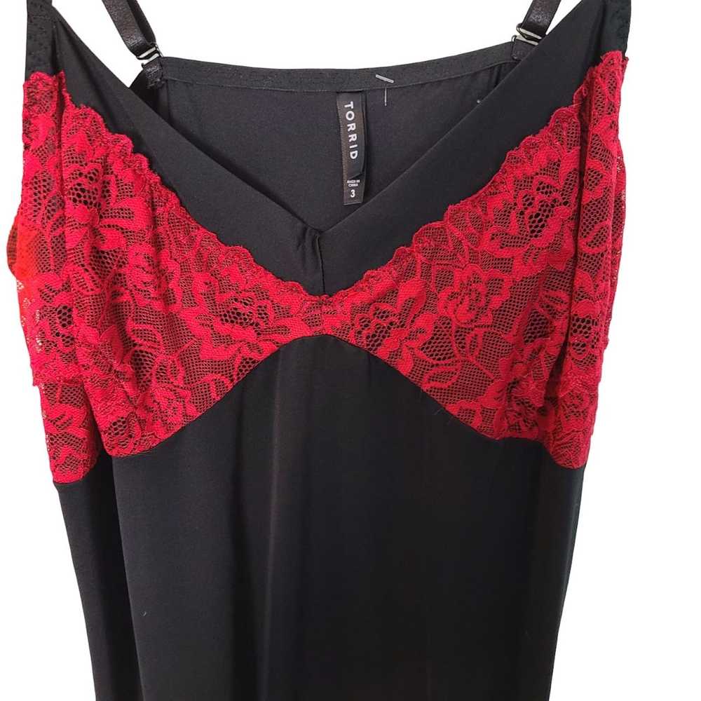 Other Torrid Womens 3X Black Red Lace Sleeveless … - image 2