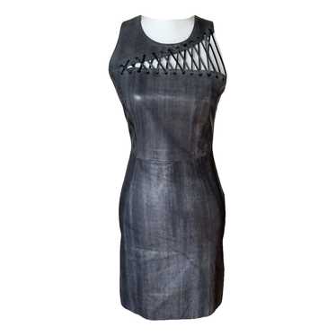 Versace Leather mini dress - image 1