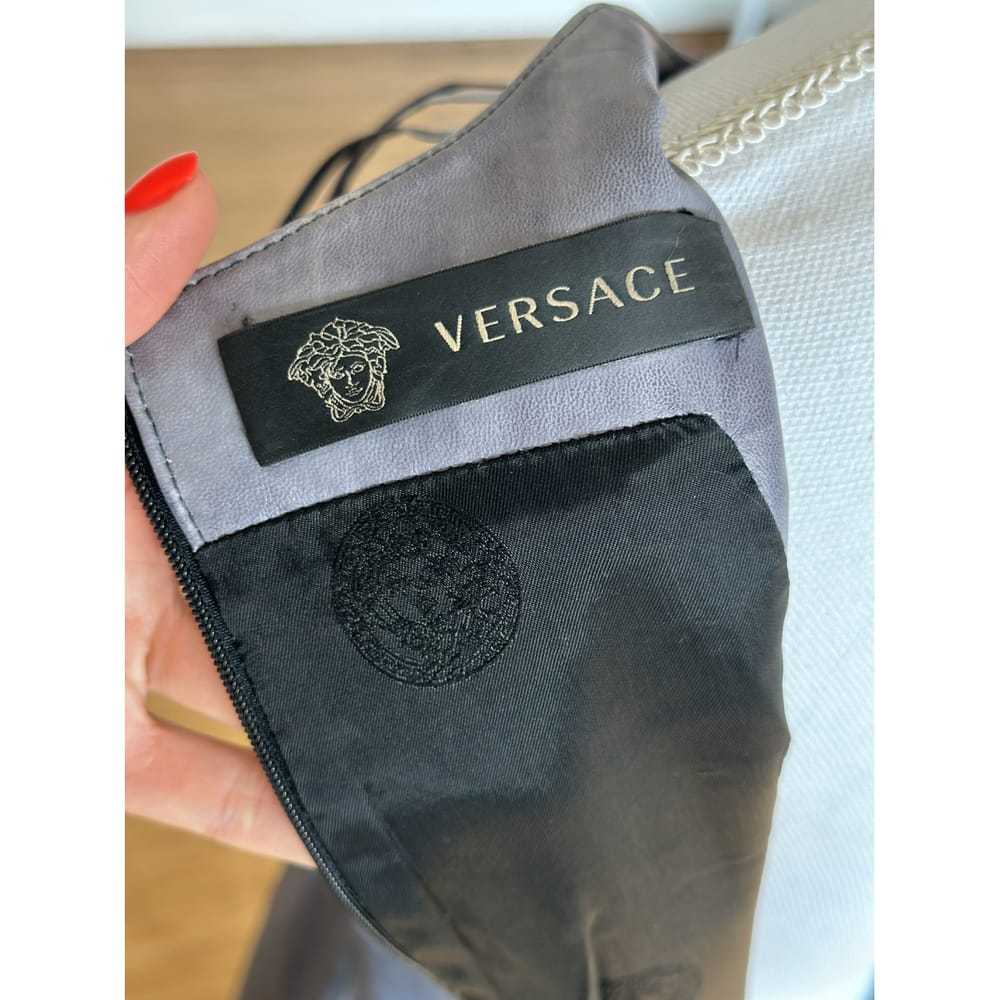 Versace Leather mini dress - image 2