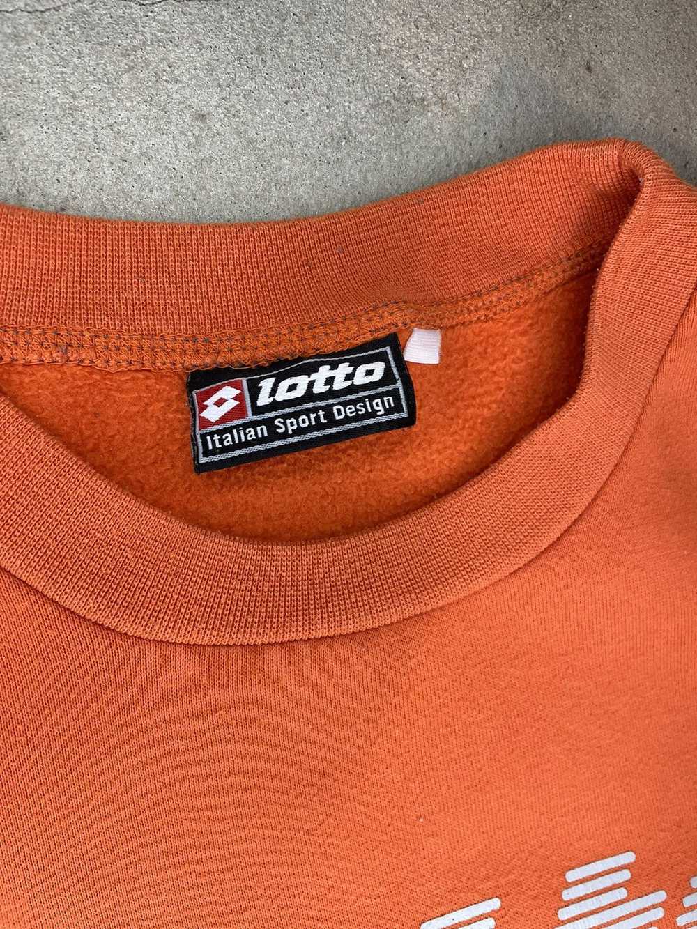 Lotto × Streetwear × Vintage Orange sweatshirt lo… - image 5