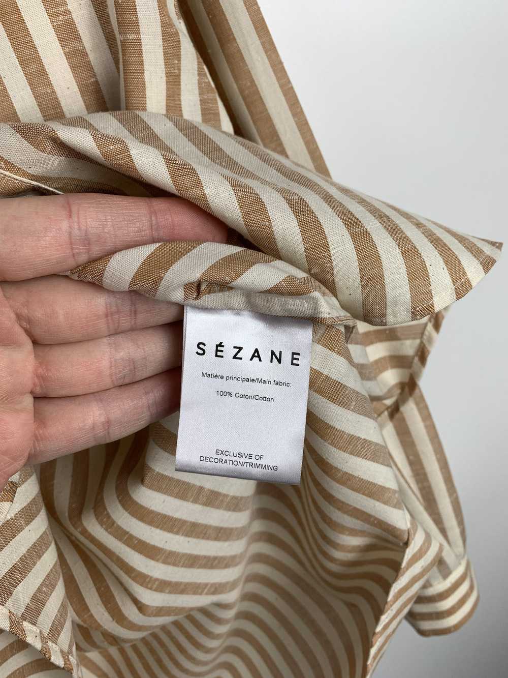 Sezane Sezane Max Oversize Button Up Shirt Stripe… - image 8