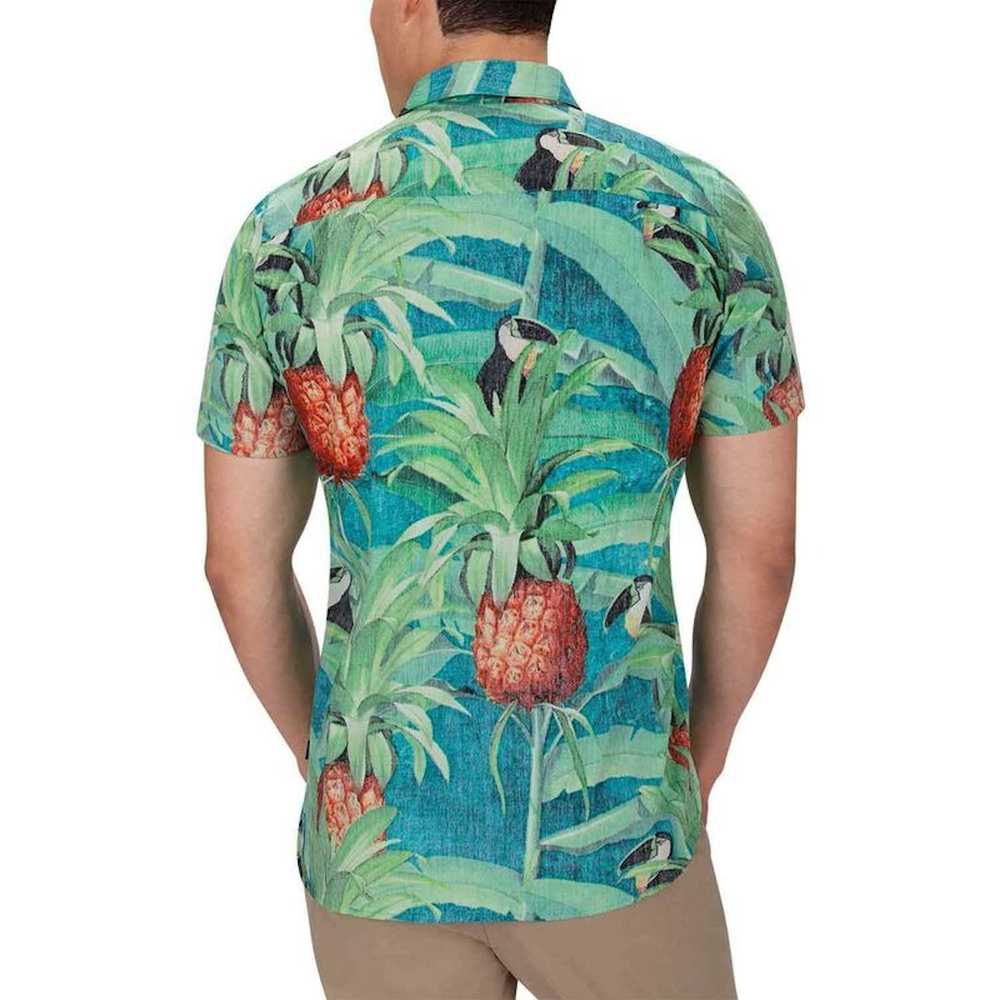 Hurley Hurley Mens M Green Tropical Print Short S… - image 10