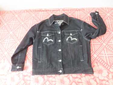 Authentic EVISU A1 monogram exhibitionist hand painted leather jacket size  36