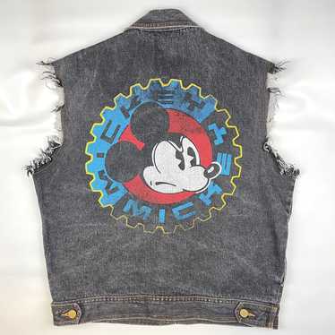 Punk rock denim vest - Gem