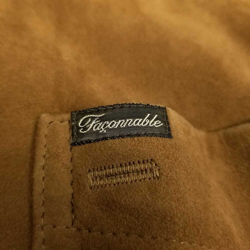 Faconnable Faconnable Caramel Goatskin Leather Bu… - image 10