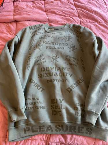 Pleasures Pleasures Crush Crewneck in Army Green