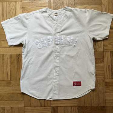 Supreme Denim Hooded Baseball Shirt - White – Grails SF
