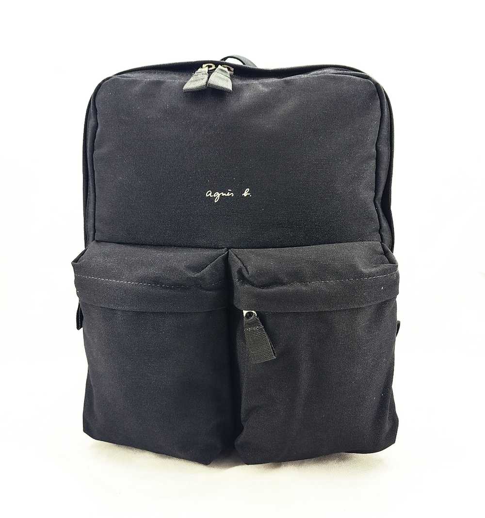 Agnes B. AGNES B. off black nylon backpack - image 1