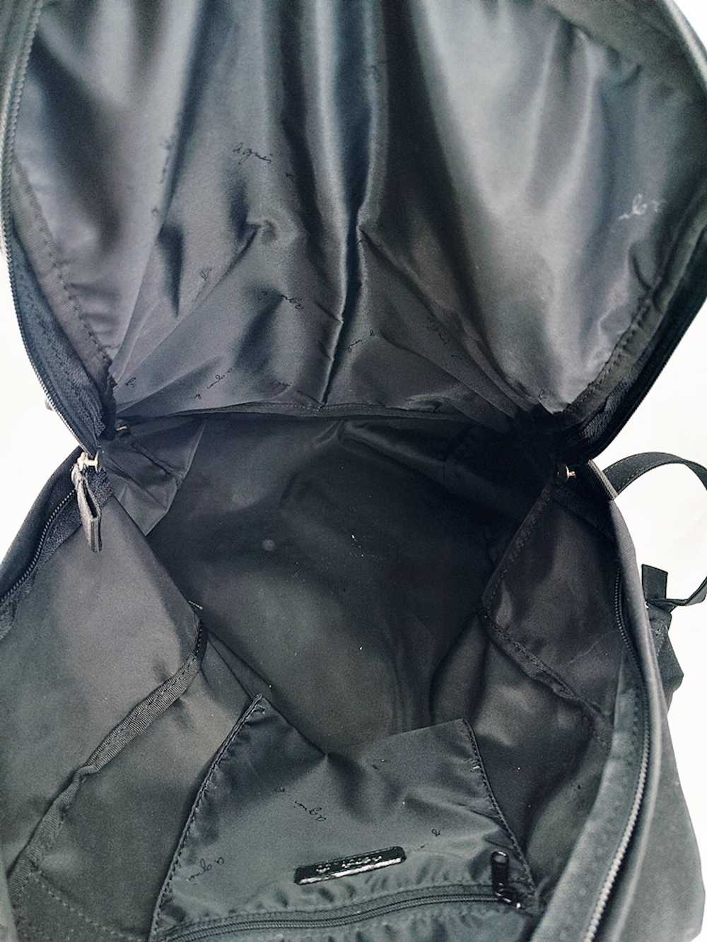 Agnes B. AGNES B. off black nylon backpack - image 6