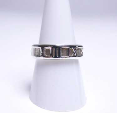 18ct White Gold Square Twist Tiffany Ring- Size K