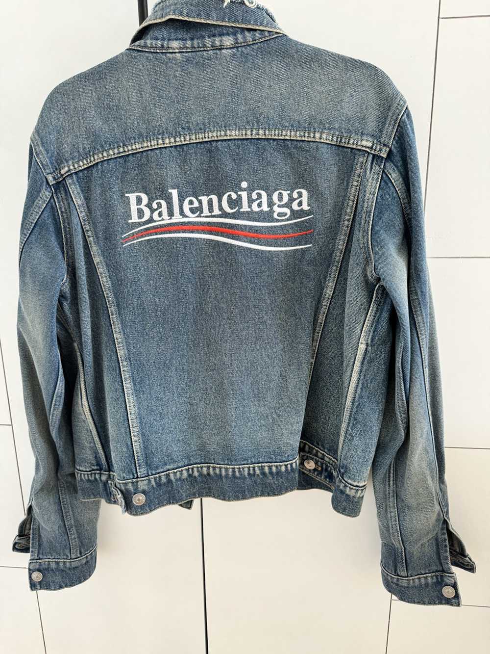 Balenciaga Balenciaga logo Denim Jacket - image 2