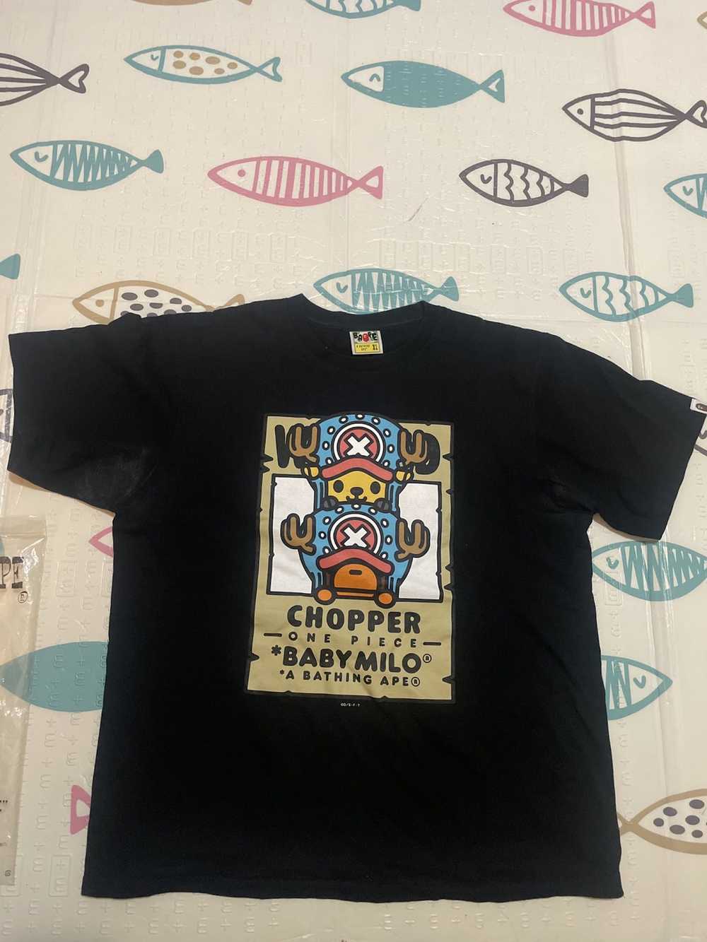 Bape Bape x One piece Vintage & rare black T-Shirt - image 1