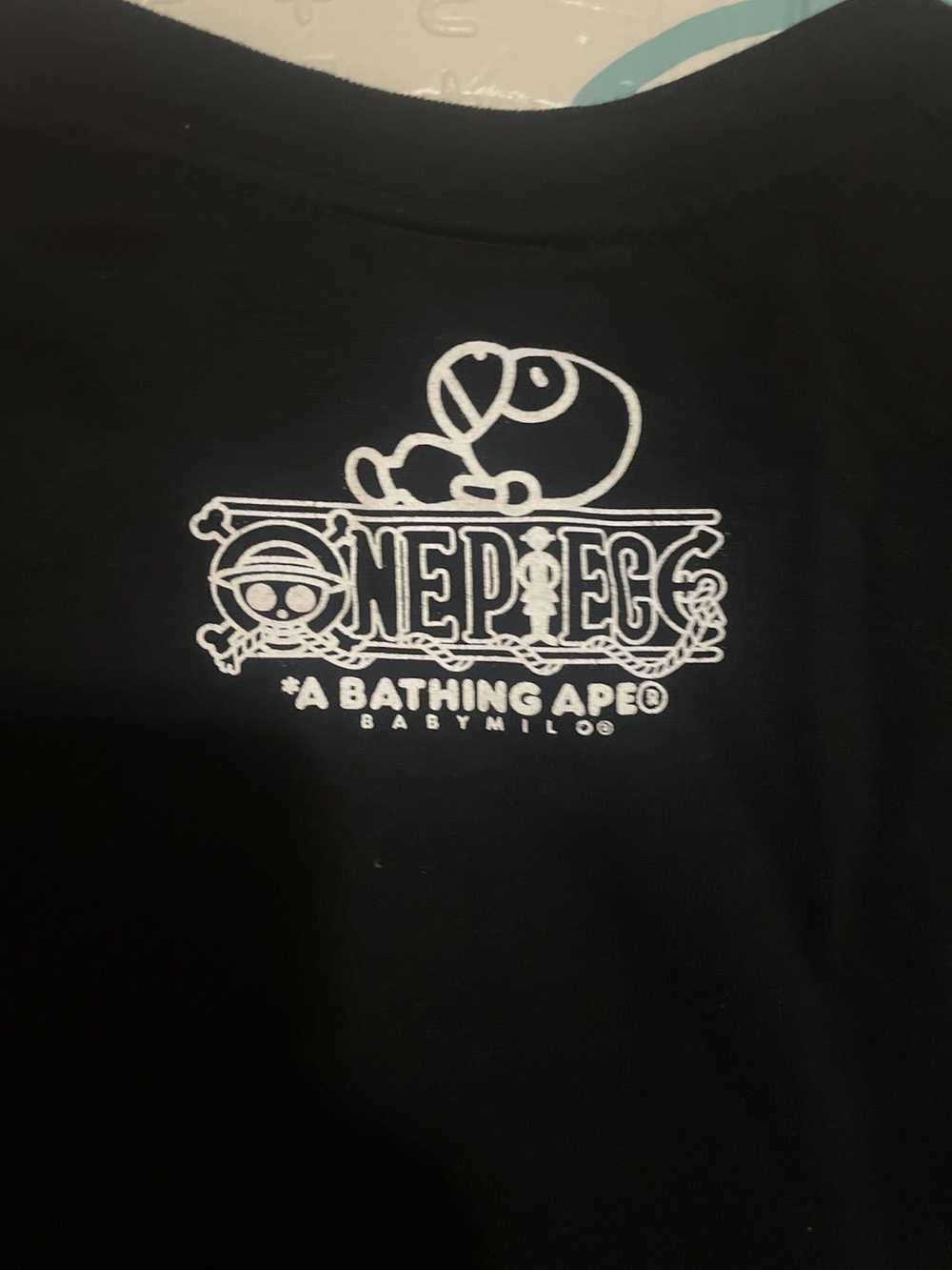 Bape Bape x One piece Vintage & rare black T-Shirt - image 4