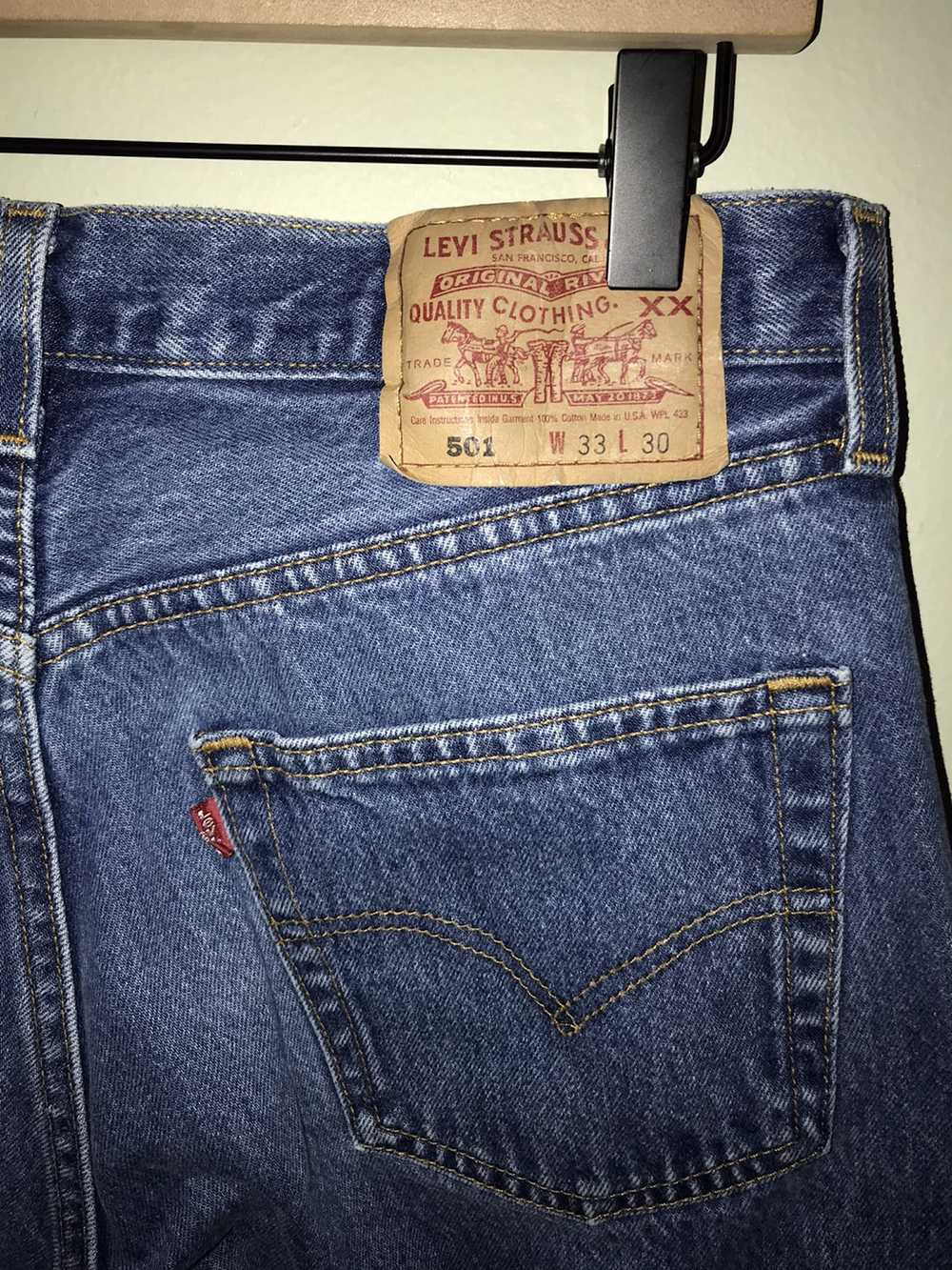 Levi's × Vintage Vintage Levi’s 501 Raw Edge Red … - image 5