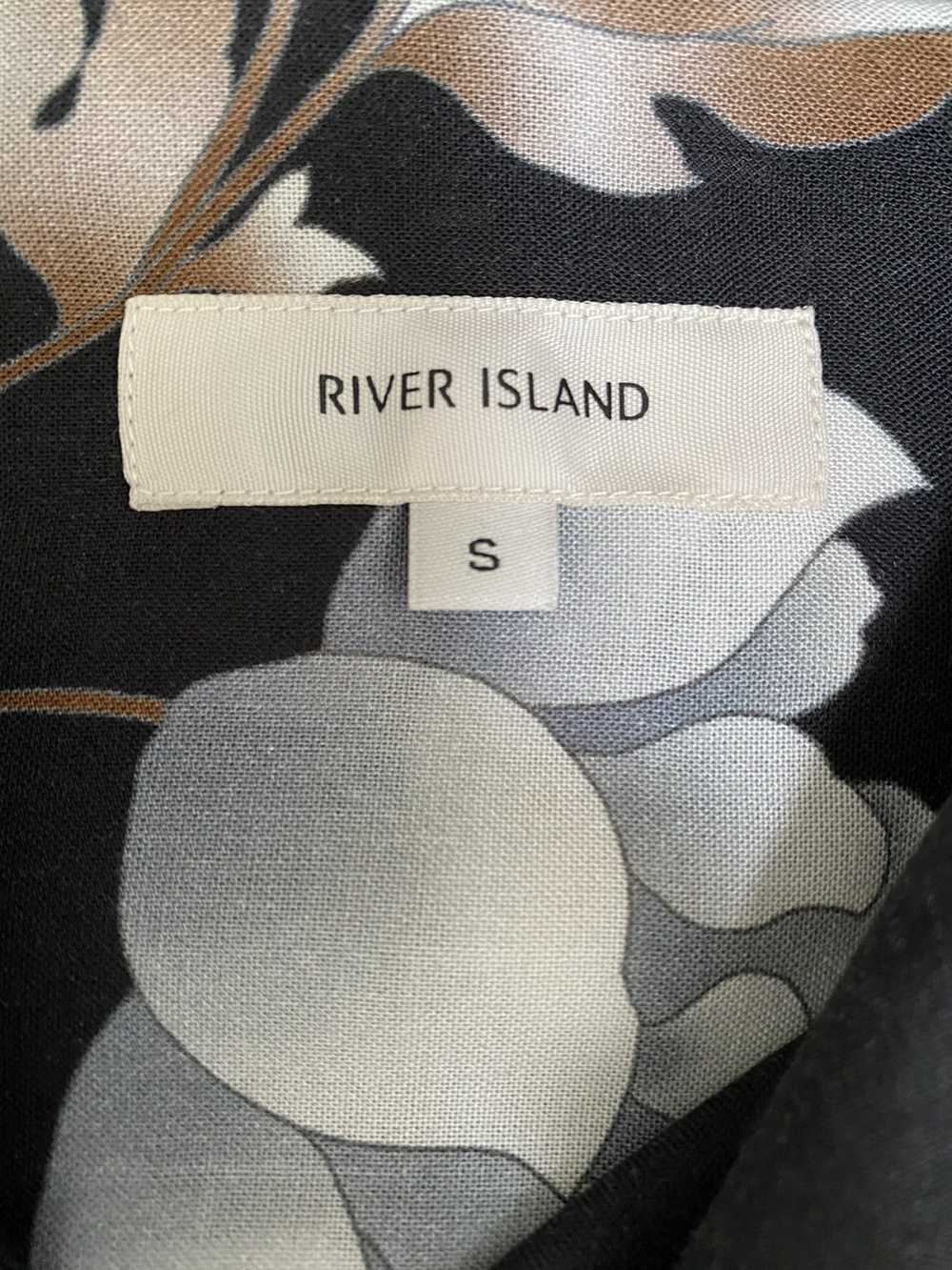 River Island Floral shirt black x vintage aesthet… - image 3