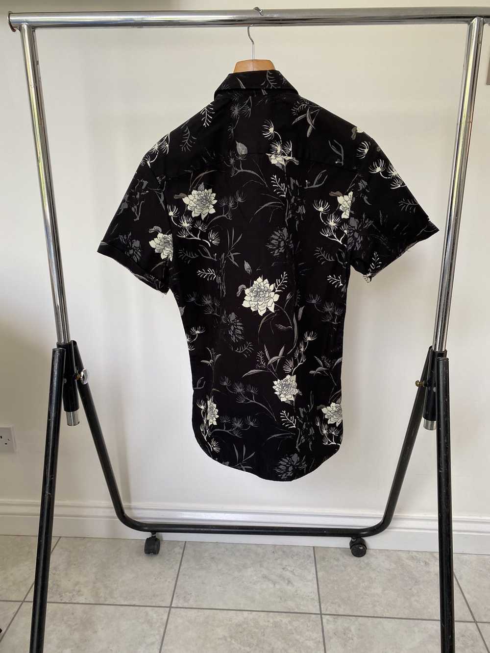 River Island Floral shirt black x vintage aesthet… - image 2