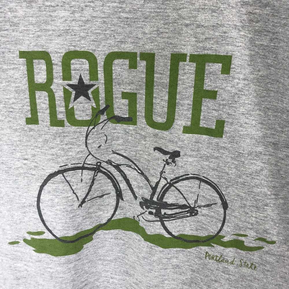 Hanes ROGUE Brewing Portland L Large T-shirt Gray… - image 3