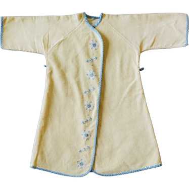 1940s - 1950s Embroidered Baby Robe Kimono Jacket 