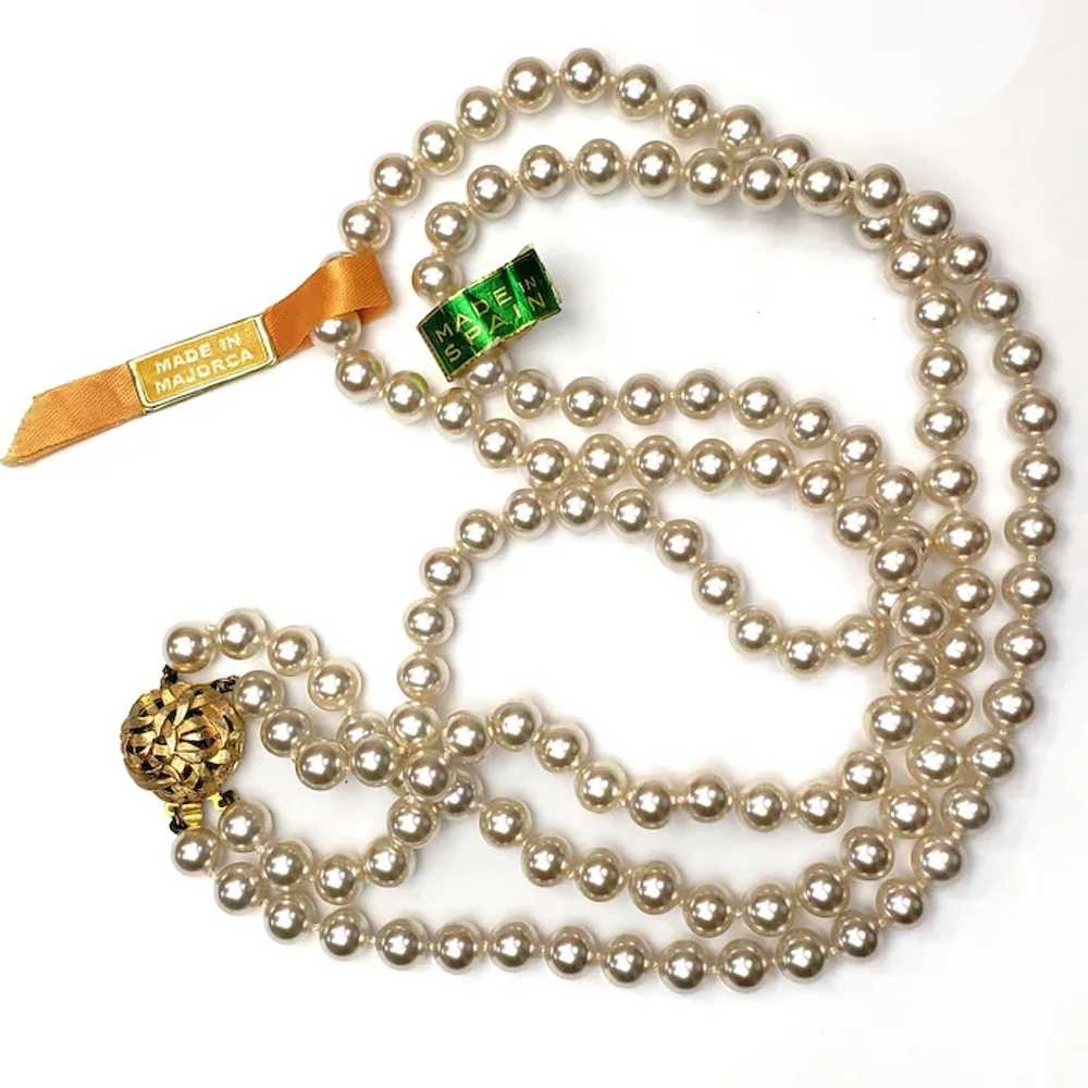 MIB, Vintage Deauville Double Strand of Pearls Ma… - image 2