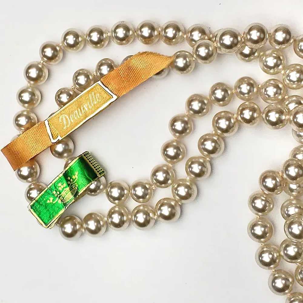 MIB, Vintage Deauville Double Strand of Pearls Ma… - image 3