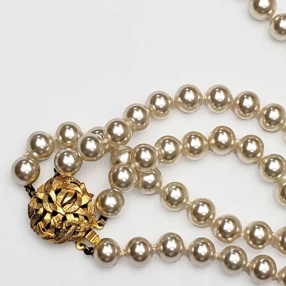 MIB, Vintage Deauville Double Strand of Pearls Ma… - image 4