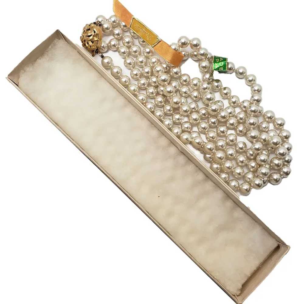 MIB, Vintage Deauville Double Strand of Pearls Ma… - image 5