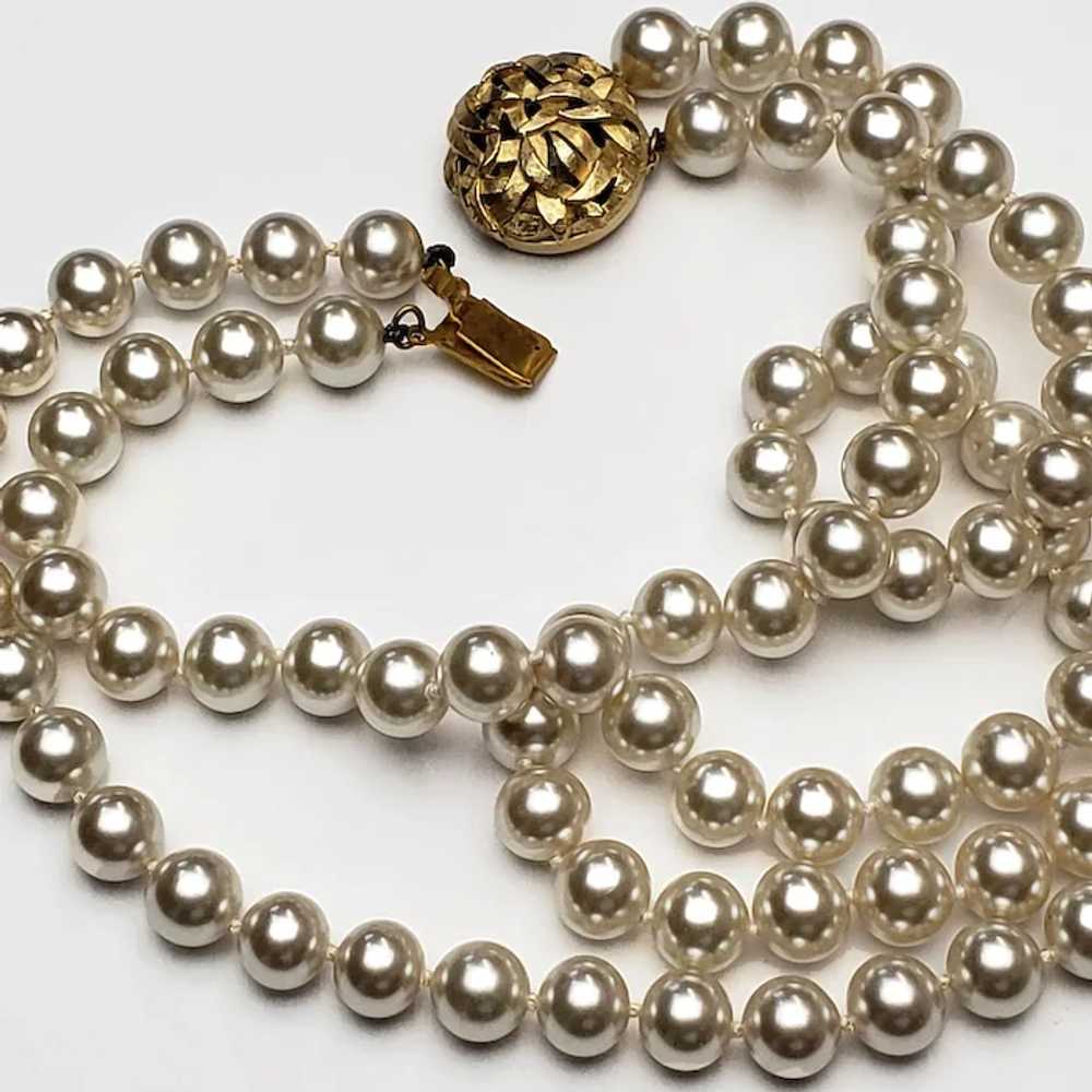 MIB, Vintage Deauville Double Strand of Pearls Ma… - image 7