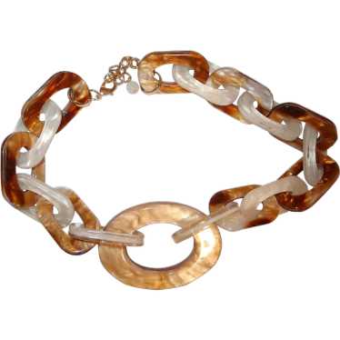 LARGE Lucite Chain Necklace - image 1