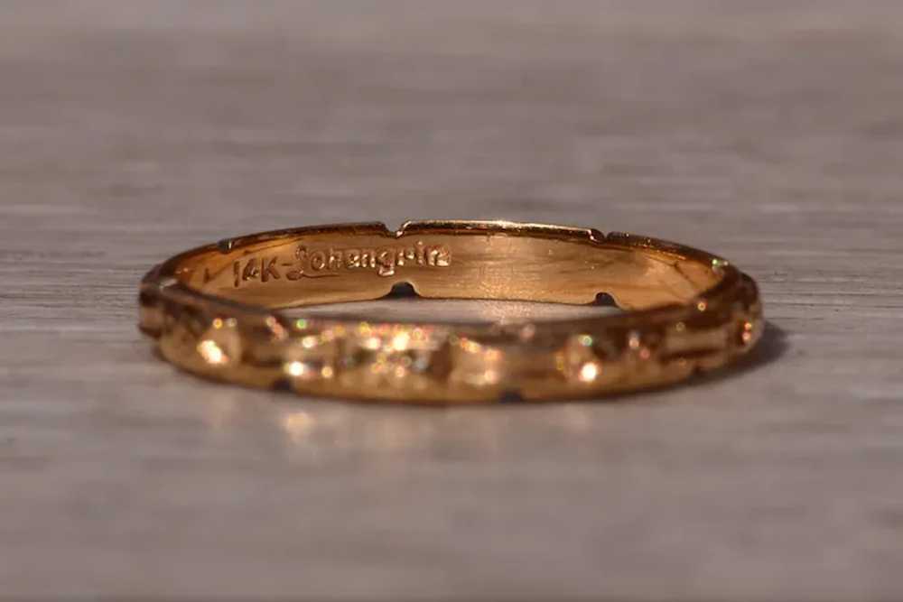 Antique Yellow Gold Hand Engraved Eternity Band - image 4