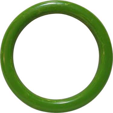 Vintage plastic bangle bracelet, green with sligh… - image 1