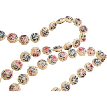 Celluloid Necklace with Flowers - image 1