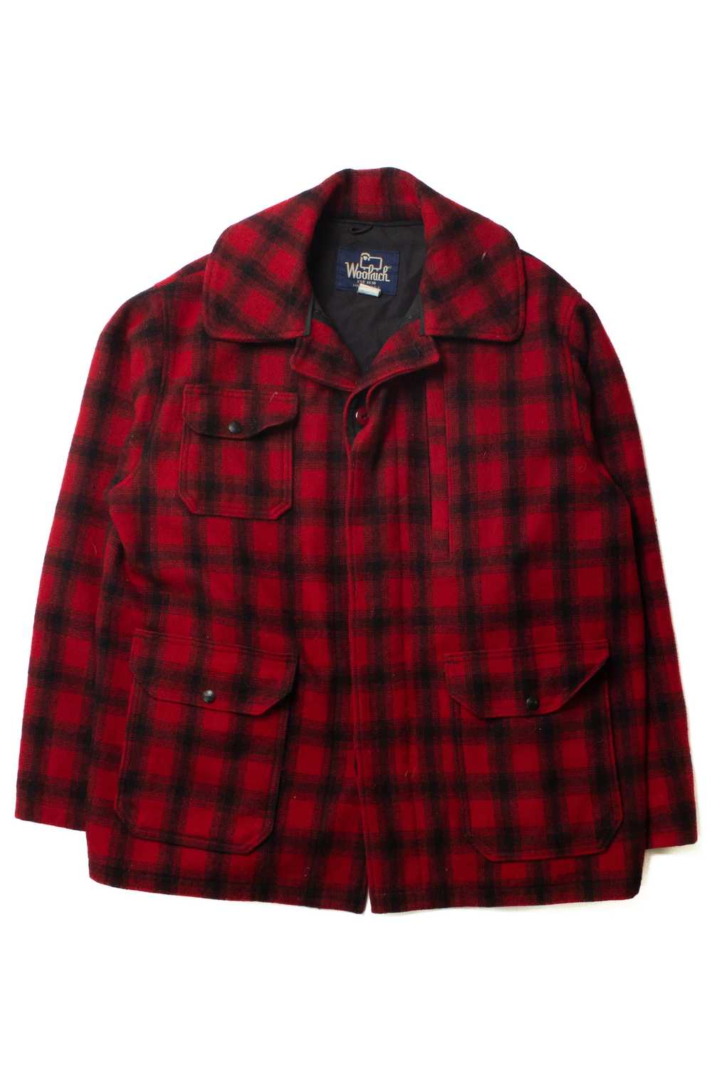 Vintage Red Plaid Woolrich Winter Coat (1980s) - image 1