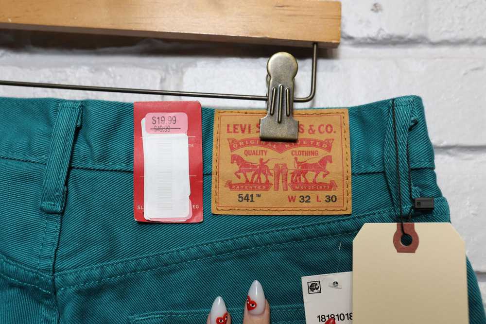 levis 541 brand new teal jeans size 33/29 - image 5