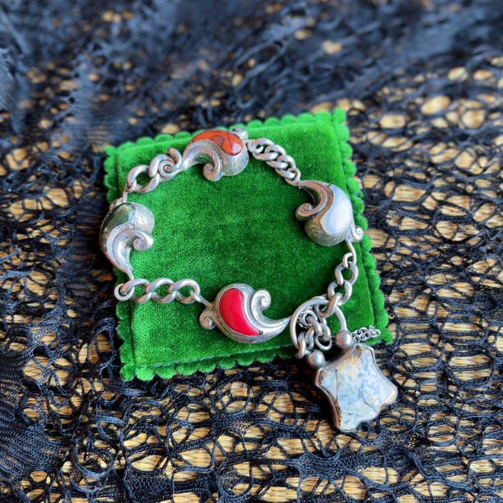 Victorian Scottish Agate Silver Bracelet - image 2