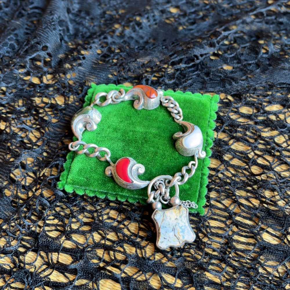 Victorian Scottish Agate Silver Bracelet - image 4