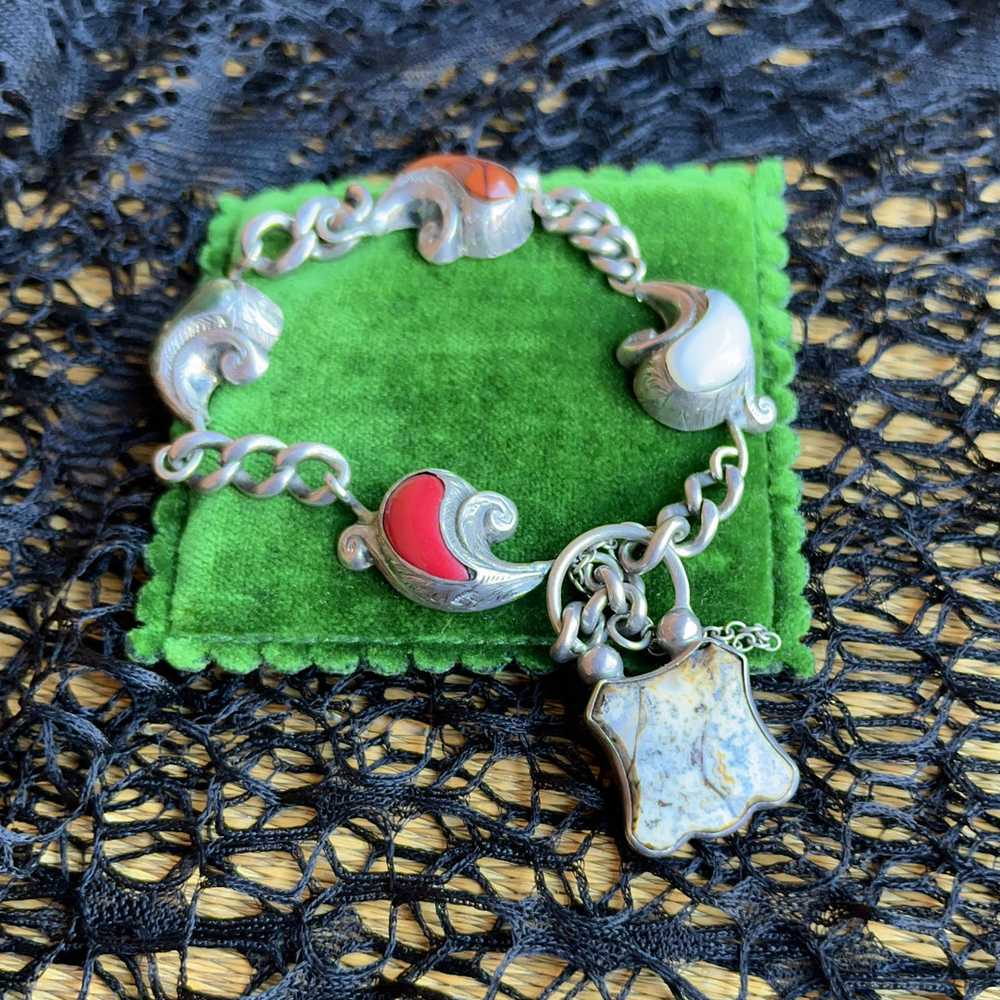 Victorian Scottish Agate Silver Bracelet - image 5